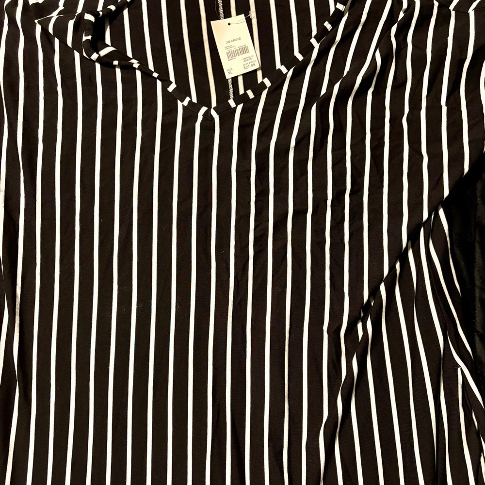Black and White Striped Summer Dress NWT’s